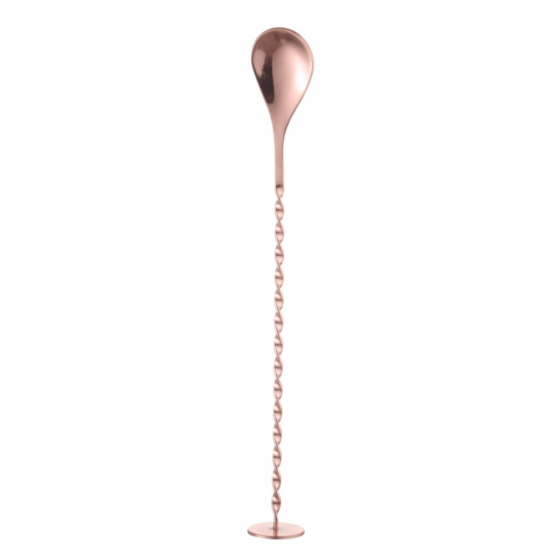 Cuill&egrave;re &agrave; cocktail en Cuivre BarUp avec pilon, 280x35mm - Hendi