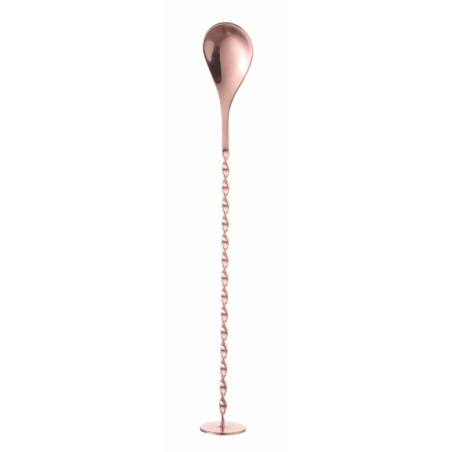 Cuill&egrave;re &agrave; cocktail en Cuivre BarUp avec pilon, 280x35mm - Hendi