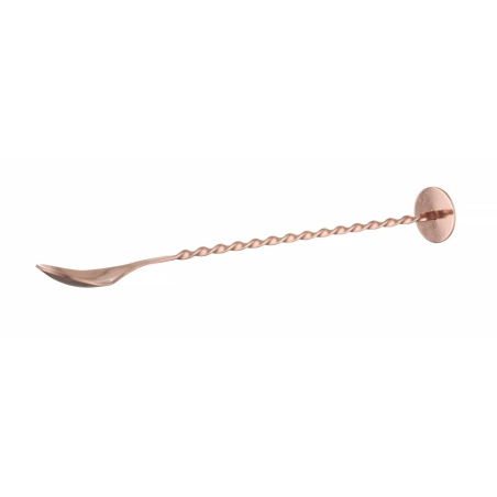 Cuill&egrave;re &agrave; cocktail en Cuivre BarUp avec pilon, 280x35mm - Hendi