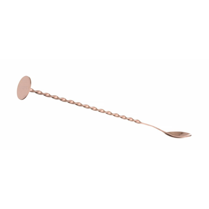 Cuill&egrave;re &agrave; cocktail en Cuivre BarUp avec pilon, 280x35mm - Hendi