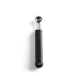 Cuill&egrave;re &agrave; Melon Dentel&eacute;e Noire 150mm, Outil Professionnel - Hendi