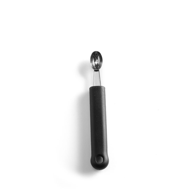 Cuill&egrave;re &agrave; melon professionnelle noire 160mm pour cuisine et bar - Hendi