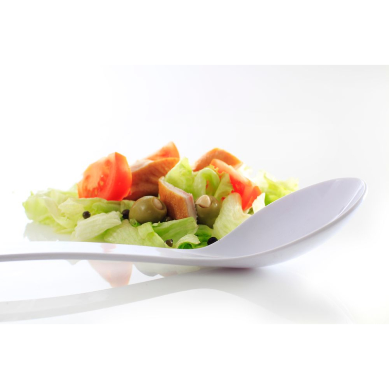 Cuill&egrave;re &agrave; salade professionnelle Blanche 0,06L (335x70mm) - Hendi