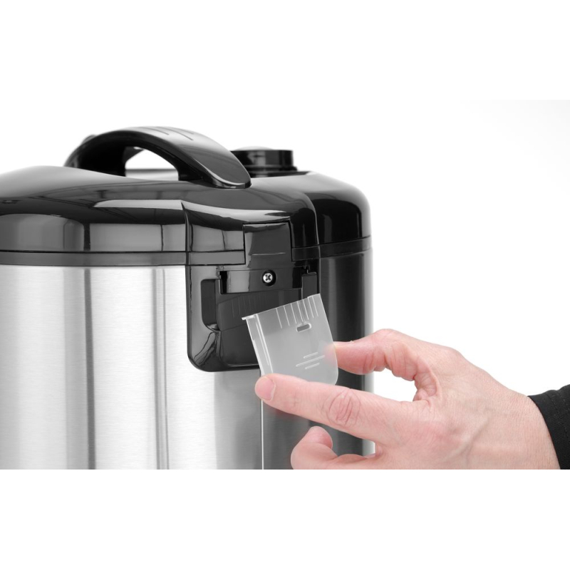 Cuiseur &agrave; riz et vapeur professionnel 1,8L, acier inoxydable, antiadh&eacute;sif - Hendi