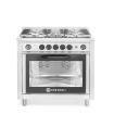 Cuisini&egrave;re &agrave; gaz 5 feux avec four &eacute;lectrique et gril professionnel - Hendi