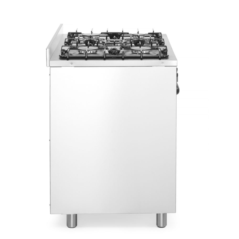 Cuisini&egrave;re &agrave; gaz 5 feux avec four &eacute;lectrique et gril professionnel - Hendi