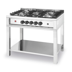 Cuisini&egrave;re &agrave; Gaz Professionnelle 5 Feux Ch&acirc;ssis Ouvert 14,3kW Kitchen Line - Hendi