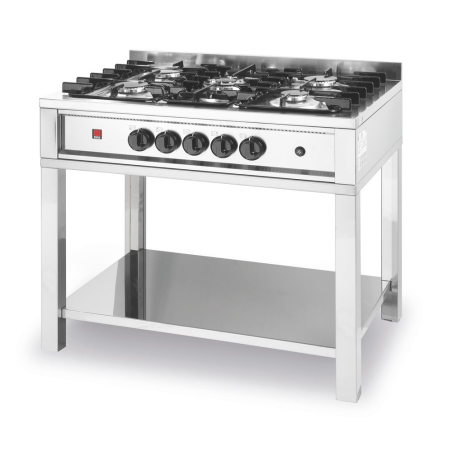 Cuisini&egrave;re &agrave; Gaz Professionnelle 5 Feux Ch&acirc;ssis Ouvert 14,3kW Kitchen Line - Hendi