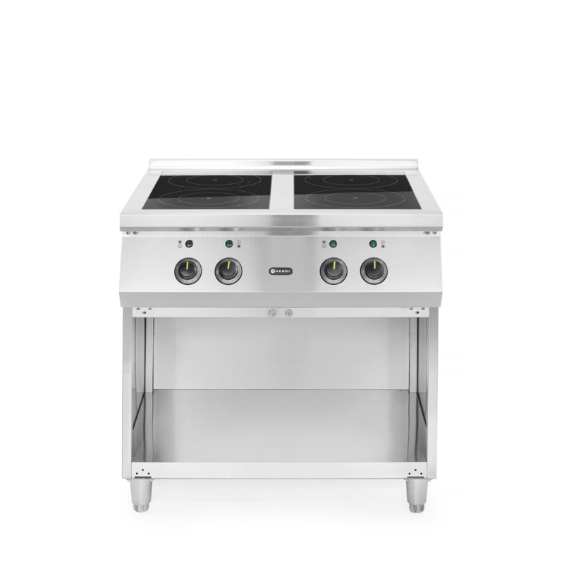 Cuisini&egrave;re &agrave; induction professionnelle 4 foyers, 400V/17000W, 800x720 mm - Hendi