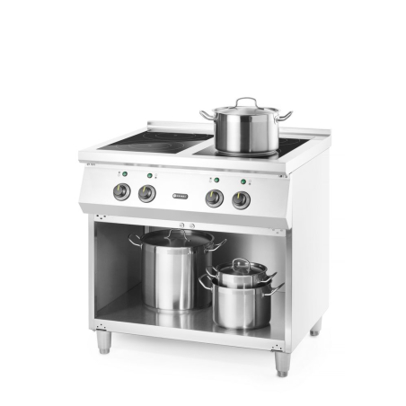 Cuisini&egrave;re &agrave; induction professionnelle 4 foyers, 400V/17000W, 800x720 mm - Hendi