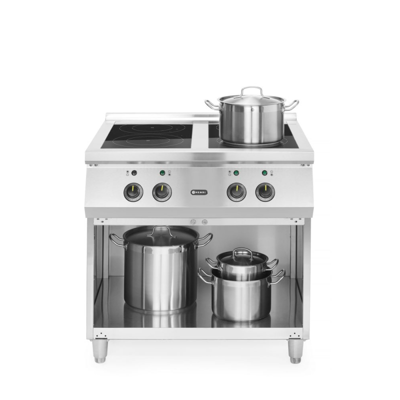 Cuisini&egrave;re &agrave; induction professionnelle 4 foyers, 400V/17000W, 800x720 mm - Hendi