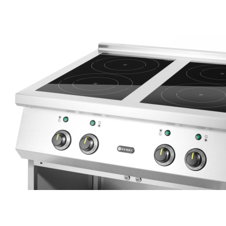 Cuisini&egrave;re &agrave; induction professionnelle 4 foyers, 400V/17000W, 800x720 mm - Hendi