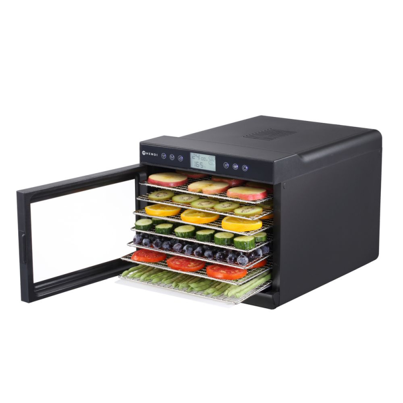 D&eacute;shydrateur Alimentaire Professionnel Kitchen Line 7 Plateaux Inox 500W Temp&eacute;rature R&eacute;glable - Hendi