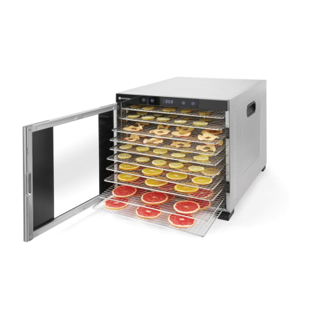 D&eacute;shydrateur alimentaire professionnel Profi Line 10 plateaux en inox - Hendi