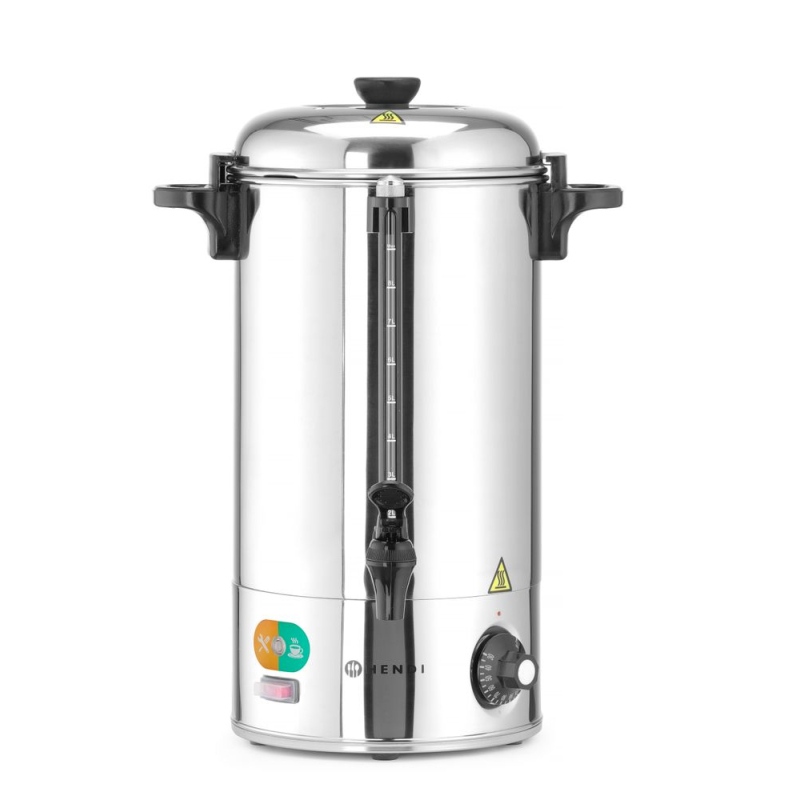 Distributeur &agrave; Boissons Chaudes &Eacute;lectrique Inox 9L Simple Paroi Argent - Hendi