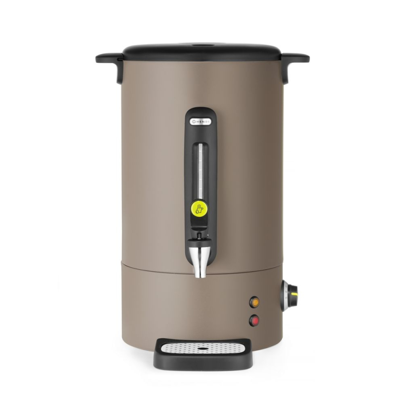 Distributeur &agrave; boissons chaudes UNIQ, 16L, Taupe, Acier Inoxydable - Hendi