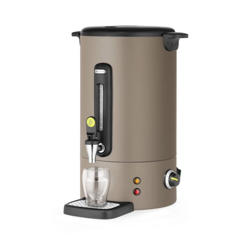 Distributeur &agrave; boissons chaudes UNIQ, 16L, Taupe, Acier Inoxydable - Hendi