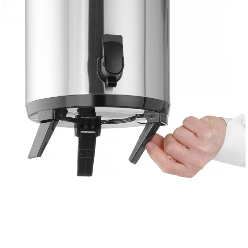 Distributeur de Boissons Chaudes et Froides 9L en Acier Inoxydable, Robinet Anti-Gouttes - Hendi