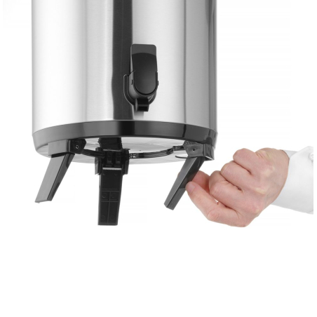 Distributeur de Boissons Chaudes et Froides 9L en Acier Inoxydable, Robinet Anti-Gouttes - Hendi