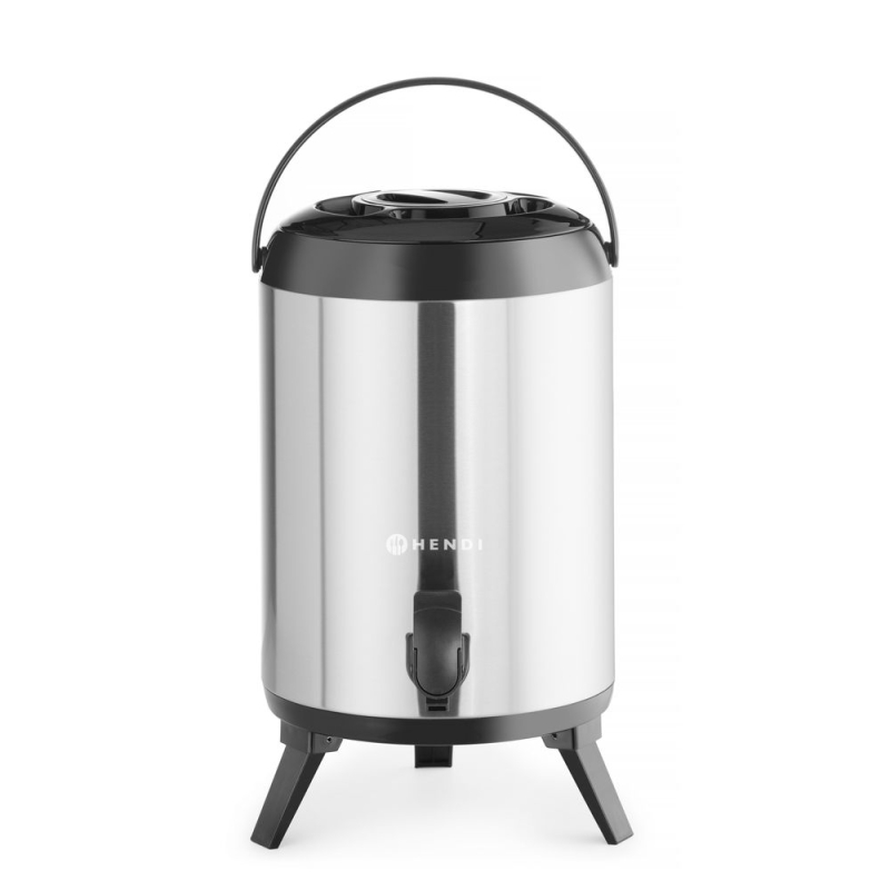Distributeur de Boissons Chaudes et Froides 9L en Acier Inoxydable, Robinet Anti-Gouttes - Hendi