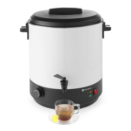 Distributeur de Boissons Chaudes Inox &Eacute;maill&eacute; 25L &agrave; Thermostat R&eacute;glable pour Vin Chaud et Eau Chaude - Hendi