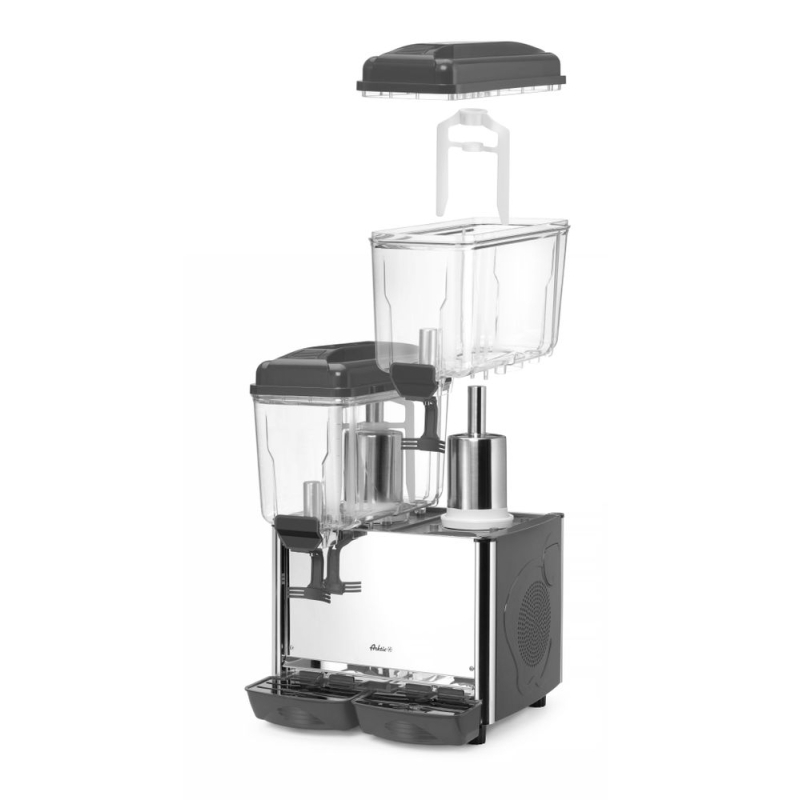 Distributeur de Jus de Fruits R&eacute;frig&eacute;r&eacute; 2x12L Arktic (24L) avec R&eacute;gulateur de Temp&eacute;rature - Hendi