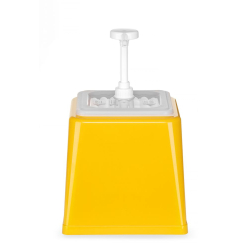 Distributeur de Sauce avec Pompe, 2.5L, Jaune, Dosage 20ml - Hendi