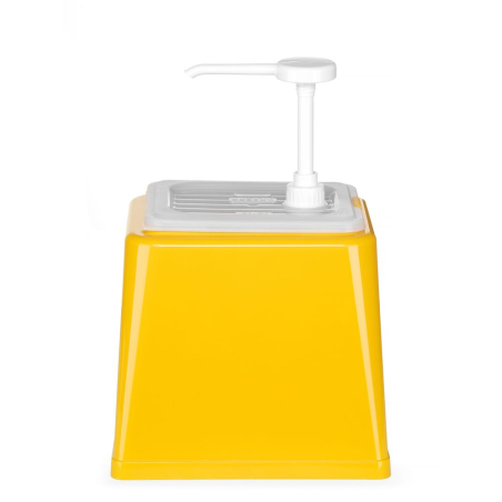 Distributeur de Sauce avec Pompe, 2.5L, Jaune, Dosage 20ml - Hendi