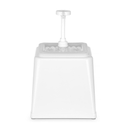 Distributeur de sauces professionnel avec pompe, 2,5L, couleur Blanc - Hendi