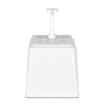 Distributeur de sauces professionnel avec pompe, 2,5L, couleur Blanc - Hendi