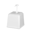 Distributeur de sauces professionnel avec pompe, 2,5L, couleur Blanc - Hendi