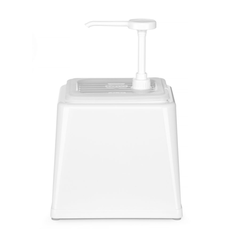 Distributeur de sauces professionnel avec pompe, 2,5L, couleur Blanc - Hendi