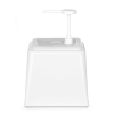 Distributeur de sauces professionnel avec pompe, 2,5L, couleur Blanc - Hendi