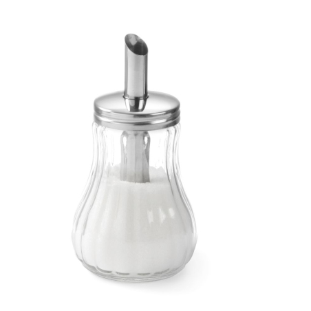 Distributeur de sucre en verre 0,2L avec verseur inox 18/0 - Hendi