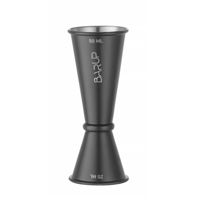 Doseur &agrave; cocktail/Jigger 25/50 ml en acier inoxydable noir ⌀44x110mm - Hendi