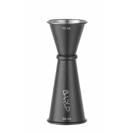 Doseur &agrave; cocktail/Jigger 25/50 ml en acier inoxydable noir ⌀44x110mm - Hendi