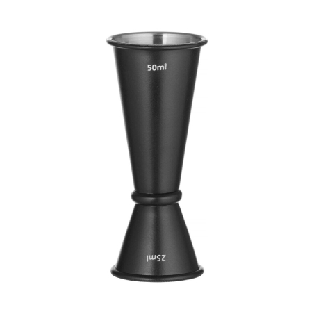Doseur &agrave; cocktail/Jigger 25/50 ml en acier inoxydable noir ⌀44x110mm - Hendi