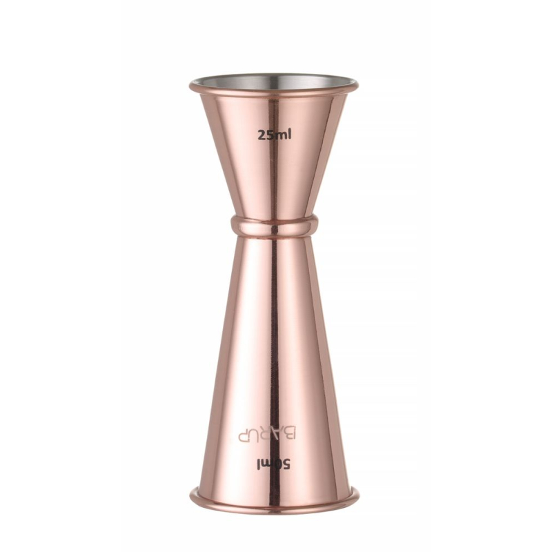 Doseur Jigger cocktail double 30/50 ml en acier inoxydable cuivr&eacute; - Hendi