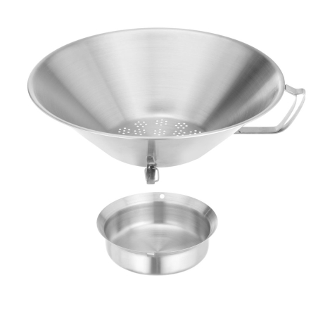 &Eacute;gouttoir &agrave; Friture Professionnel Inox ⌀410x(H)170mm, Bac Collecteur Amovible - Hendi