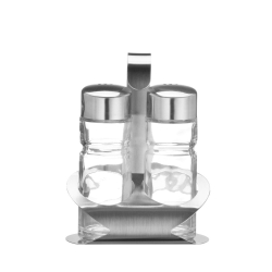 Ensemble M&eacute;nag&egrave;re 2 Pi&egrave;ces Poivre et Sel en Acier Inoxydable 18/0, Finition Mat - Hendi