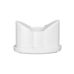 Ensemble Sali&egrave;re Poivri&egrave;re et Support Cure-Dents Porcelaine - Hendi