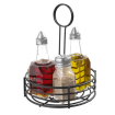 &Eacute;tag&egrave;re &agrave; Condiments Ronde Noir Mat, &Oslash;165x(H)215mm - Hendi