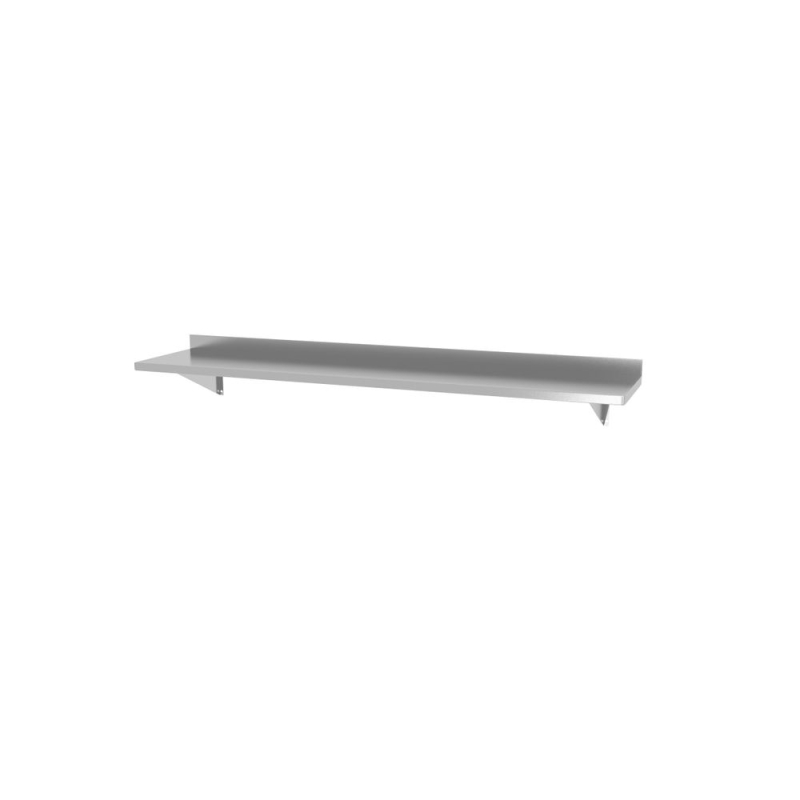 &Eacute;tag&egrave;re murale inox professionnelle 1400x300mm avec 2 supports - Hendi