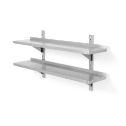 &Eacute;tag&egrave;re murale professionnelle double r&eacute;glable inox 1200x300x600mm - Hendi