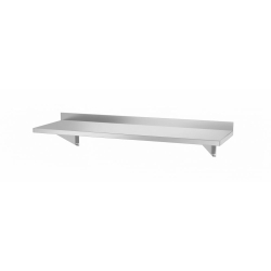 &Eacute;tag&egrave;re Murale Professionnelle en Acier Inoxydable 1000x300mm avec 2 Supports - Hendi