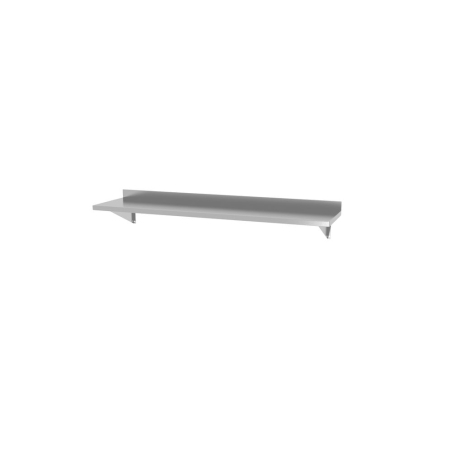 &Eacute;tag&egrave;re murale professionnelle inox avec 2 supports et dosseret 1200x300mm - Hendi