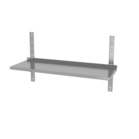 &Eacute;tag&egrave;re murale r&eacute;glable simple en acier inoxydable 1400x300mm - Hendi