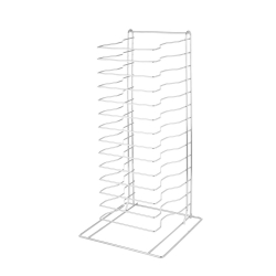 &Eacute;tag&egrave;re support pour 14 plaques moules &agrave; pizza professionnelle Inox, 300x305x(H)680mm - Hendi