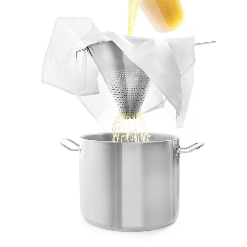 &Eacute;tamine de cuisine en tissu 100% coton pour clarifier le bouillon, 700x700mm - Hendi