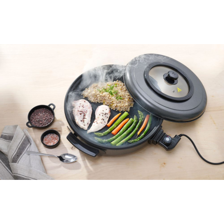 Fait-tout &eacute;lectrique anti-adh&eacute;sif 1400W, casserole &Oslash;400mm - Hendi